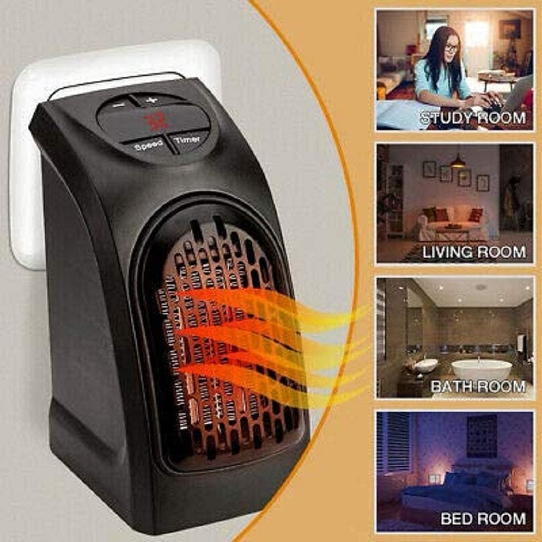 Handy Electric Heater, 400 Watts Heater, Plug-In Heater, Mini Heater, Portable Room, Office, Bedroom Heater/Warmer with LED Display, Set Temperature, and Stylish Design