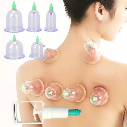 Cupping Kit 12 Pcs Vacuum Cupping Set for Health Care Portable Body Relaxation Massage and Manual Therapy Cups for Pain Relief Magnetic Traditional Chinese Therapy Cupping Clear