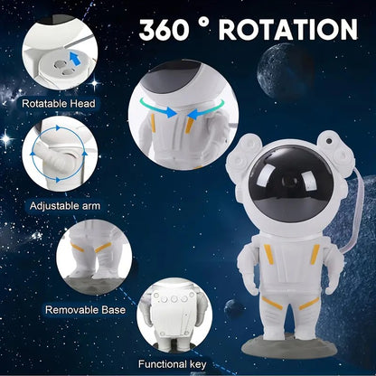 Astronaut Galaxy Star Projector with Remote Control| 360° Adjustable Light Projector Timer Kids Astronaut Nebula Night for Kids, Gifts, Gaming Room & Party