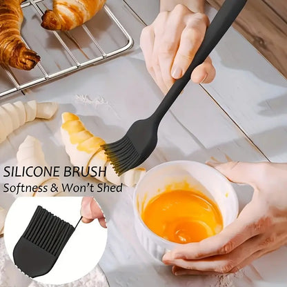 Silicone Spatula Set 6 Piece Sets of Baking Tools Stainless Steel Core Scratch Free Heat Resistant Silicone Scraper Shovel for Cooking, Baking and Mixing