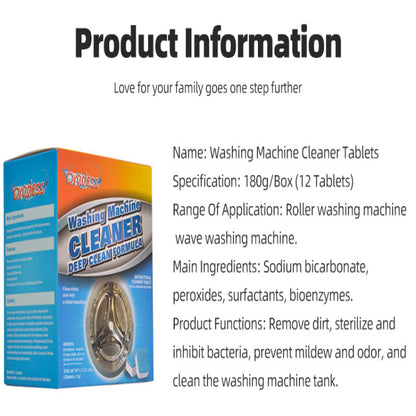 Washing Machine Deep Cleaner Effervescent Tablet for All Company Front and Top Load Machine, Descaling Powder Tablet for Perfectly Cleaning of Tub & Drum Stain Remover Washer