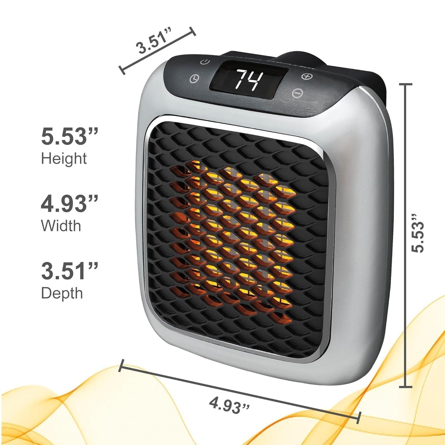 Wall-Mounted Electric Convector Heater – Silent Infrared Fan Stove for Bathroom, Bedroom & Greenhouse