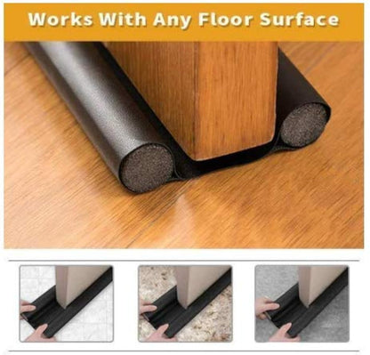 Door Bottom Sealing Strip Guard for Home Twin Under Door Draft Fabric Cover Gap Sealer - Stops Light/Dust/Cool-Hot Air Escape Sound-Proof Reduce Noise