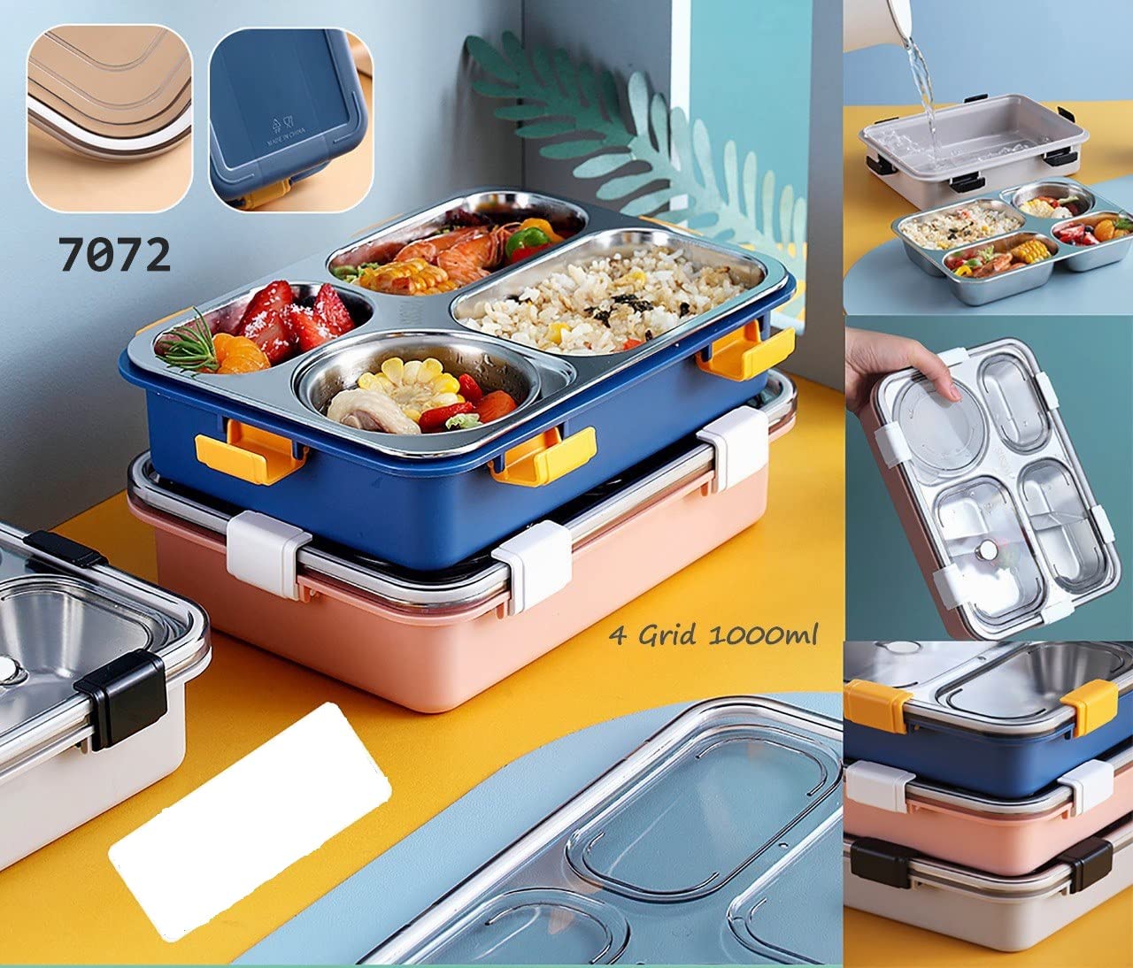 4 COMPARTMENT LUNCH BOX