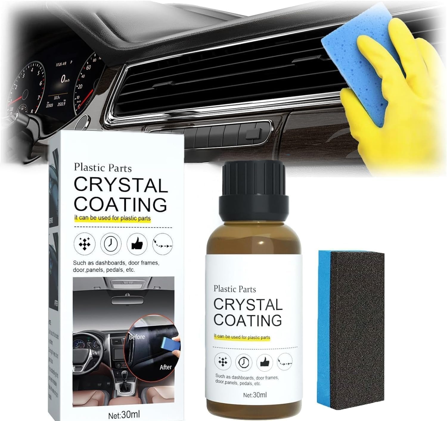 Crystal Coating Interior And Exterior Shiner Polish Cleaner