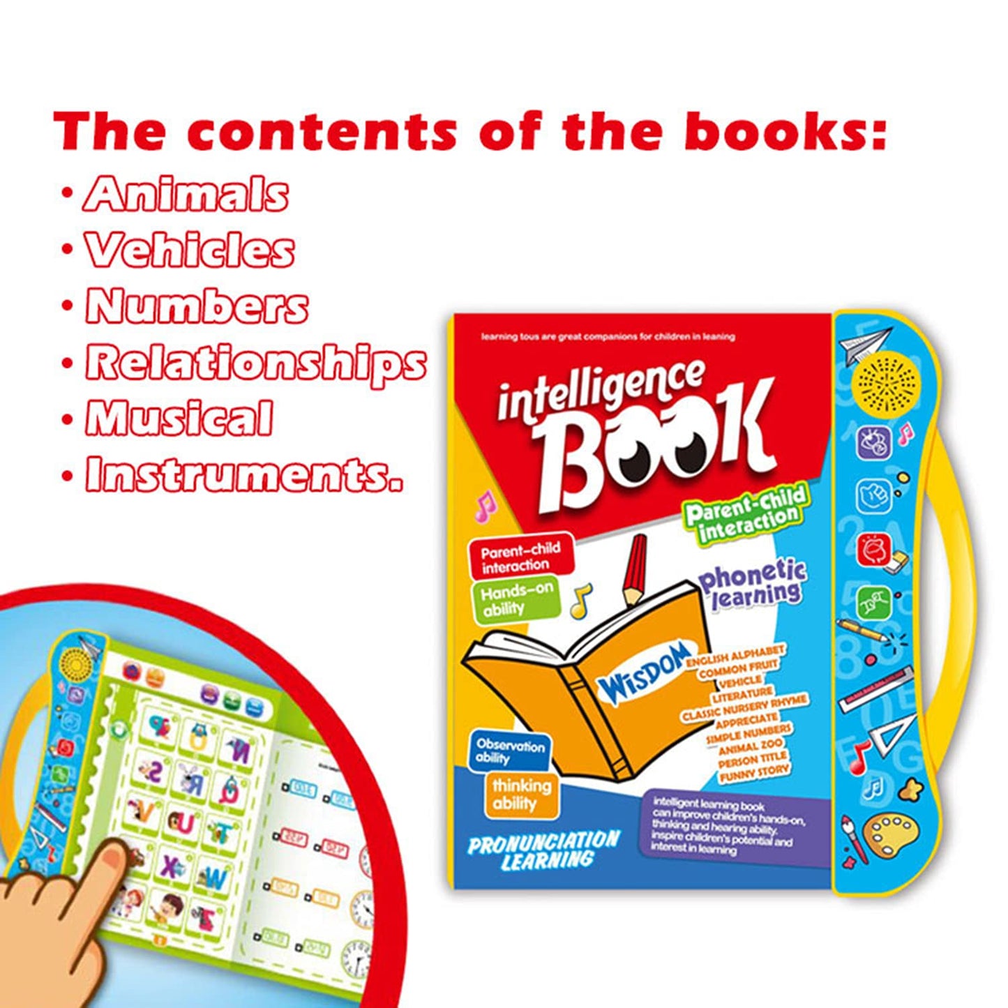 INTELLIGENCE E-BOOK FOR LEARNING BOOK WITH SOUND KIDS