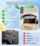 Face Bowl for Ice with Built-in Ice Tray – Collapsible Silicone Facial Ice Bath Bowl for Cold Plunge Therapy, Skin Tightening & Acne Relief – Portable Spa Tool for Home & Travel