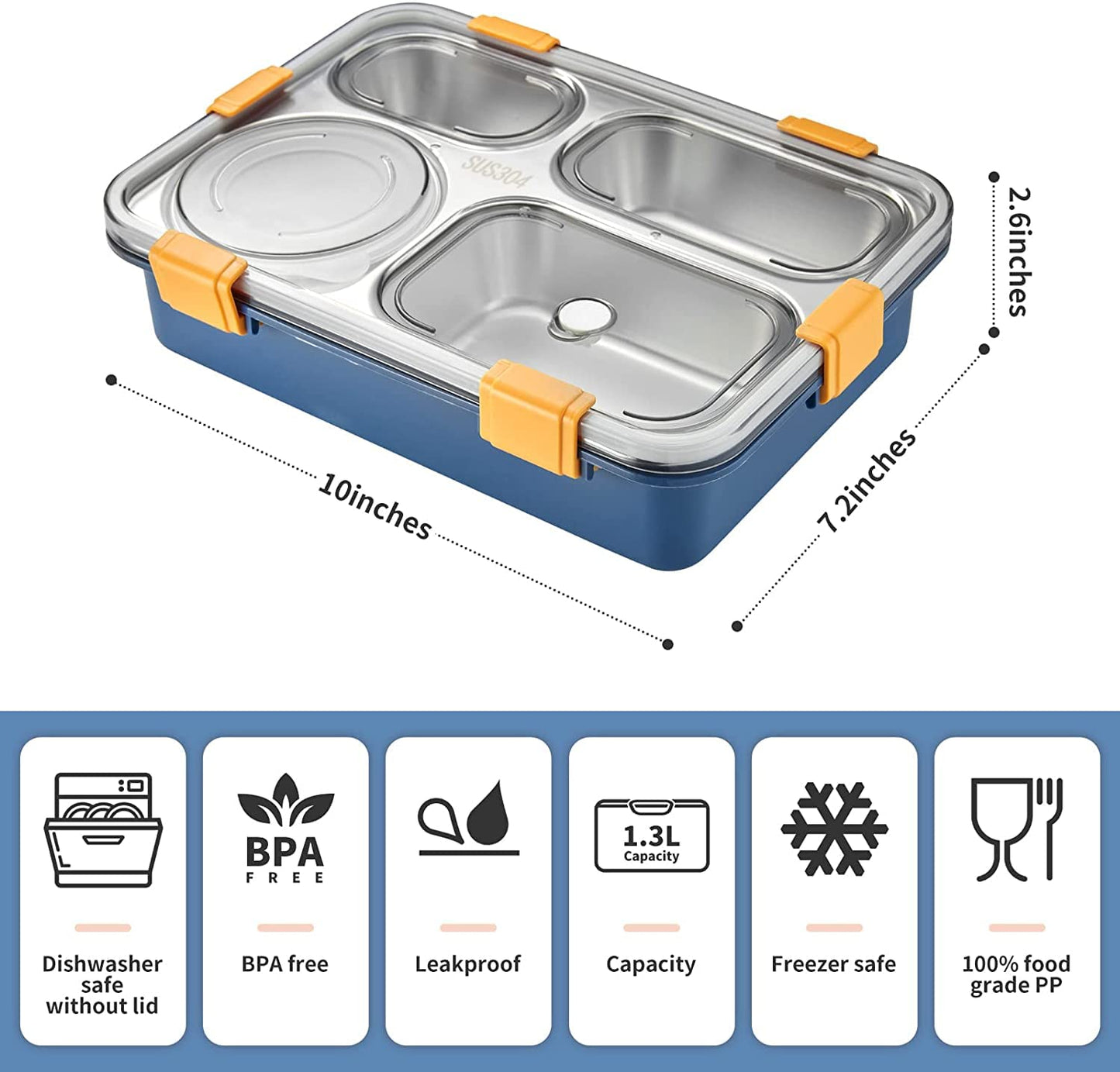 4 COMPARTMENT LUNCH BOX