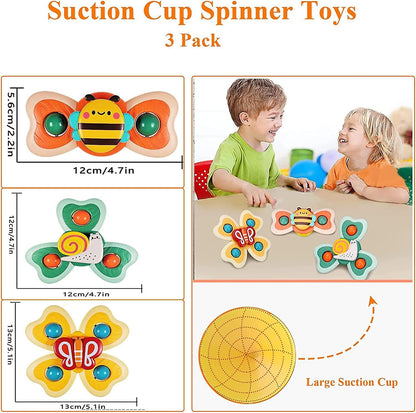 3 Pc baby spinner with suction