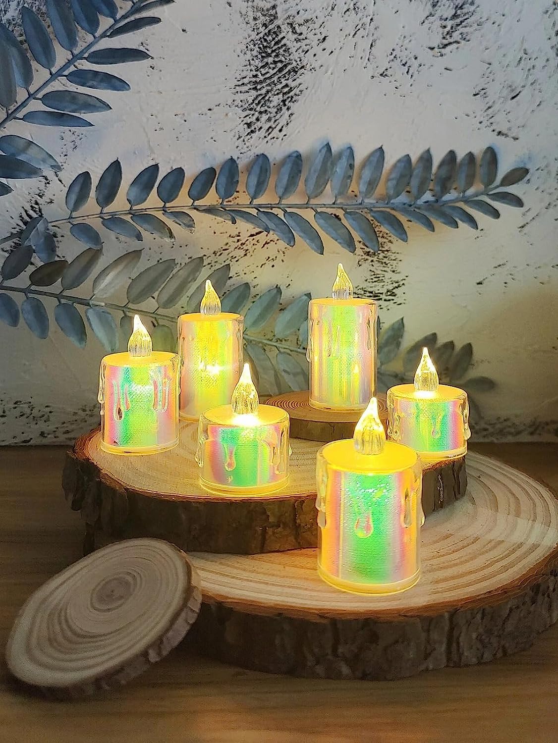 Smokeless Decorative Acrylic Candles pack of 6