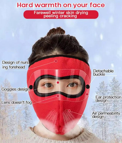 Warm Mask Men Women, With Hd Goggles Face Full Cover Face Mask