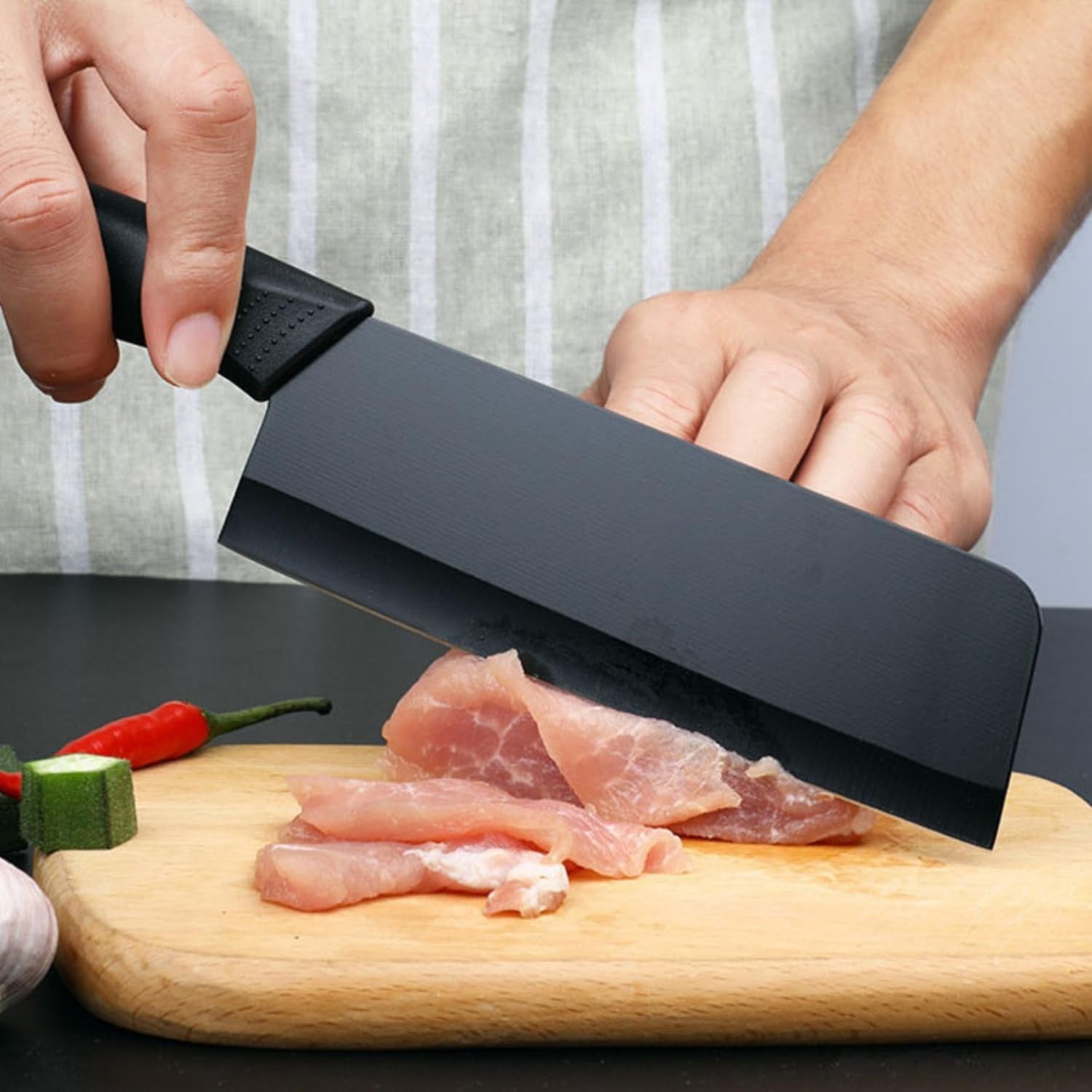 Stainless Steel Professional Kitchen Knife Set Black