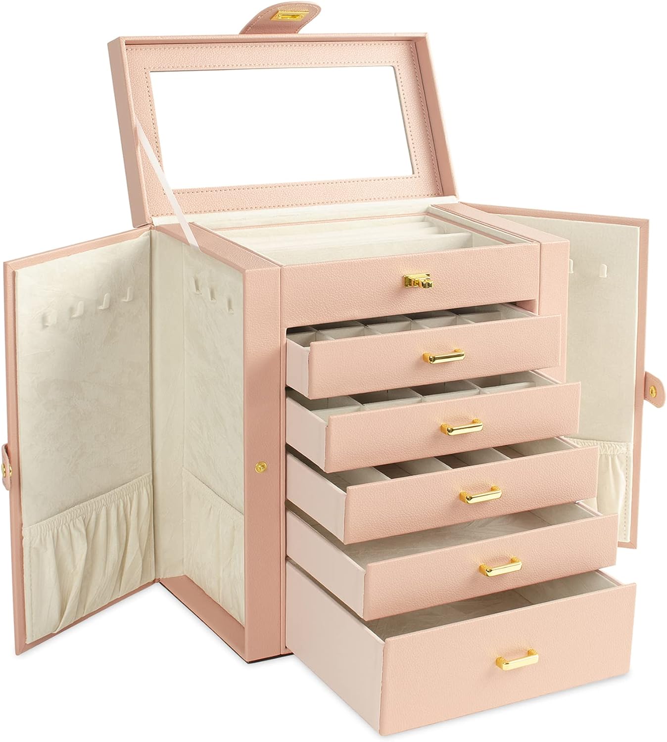 6 Layer Jwellery organizer with drawer partition