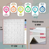 Self Adhesive PE Foam Brick Design 3D Wall Stickers