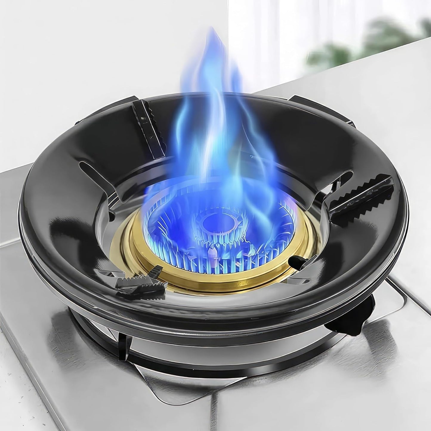 Gas Saver Burner Stand Gas Chula Burner Gas Saver Stand Jali Ring Fire & Windproof Energy Saving, Gas Chula Support Stand 4 Legs Supported For Indian Gas