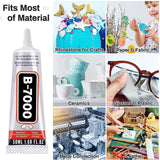 B-7000 Multi-Purpose Adhesive Glue (50ML) | Ideal for Crystal Crafts, Jewelry, Beads, Clothing, Shoes, Fabrics