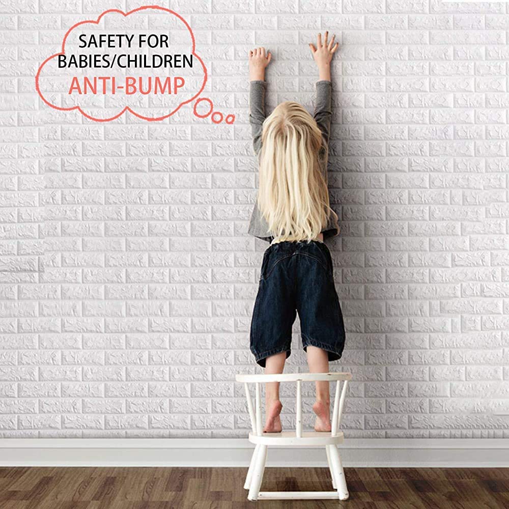 Self Adhesive PE Foam Brick Design 3D Wall Stickers