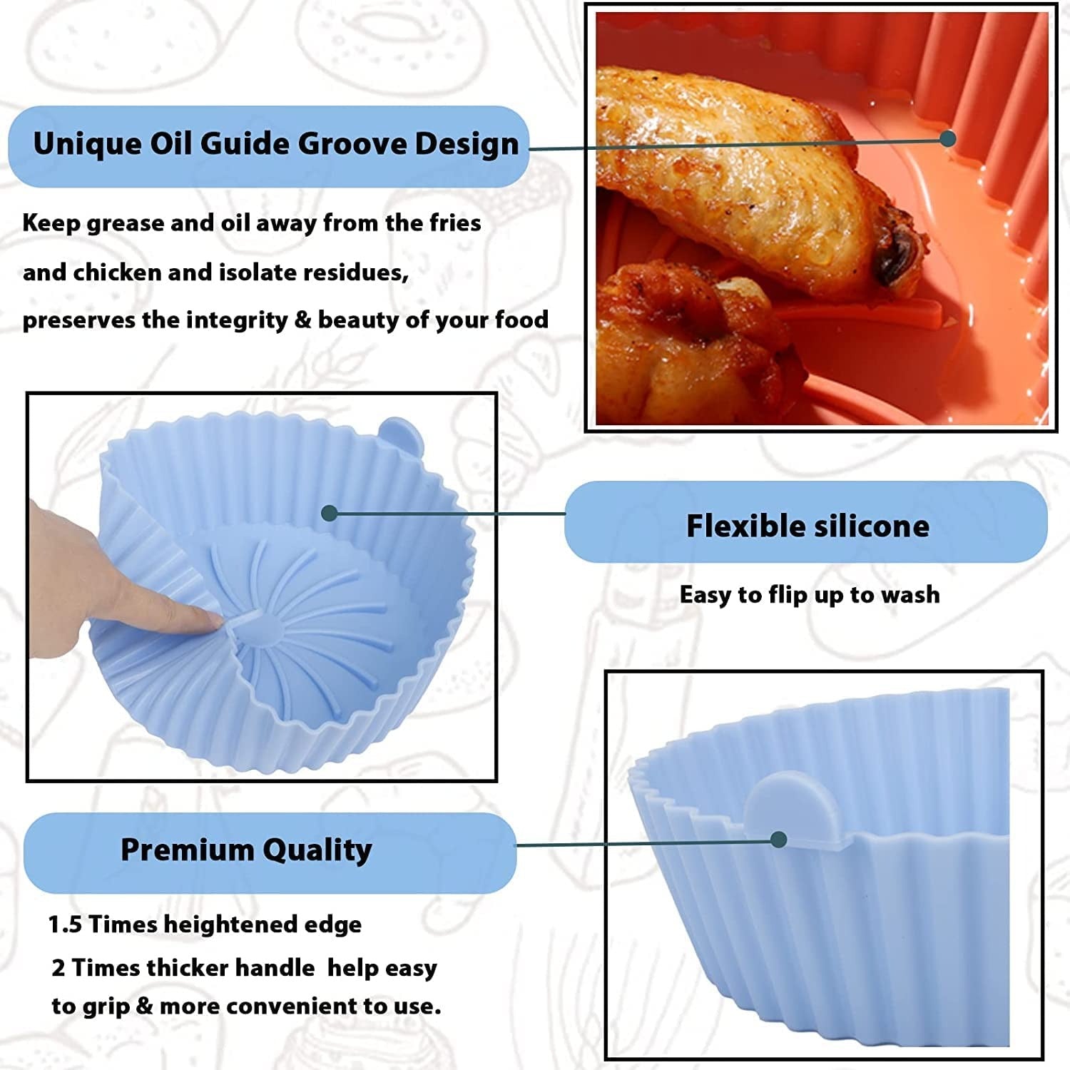 Air Fryer Silicone Pot Pack of 1