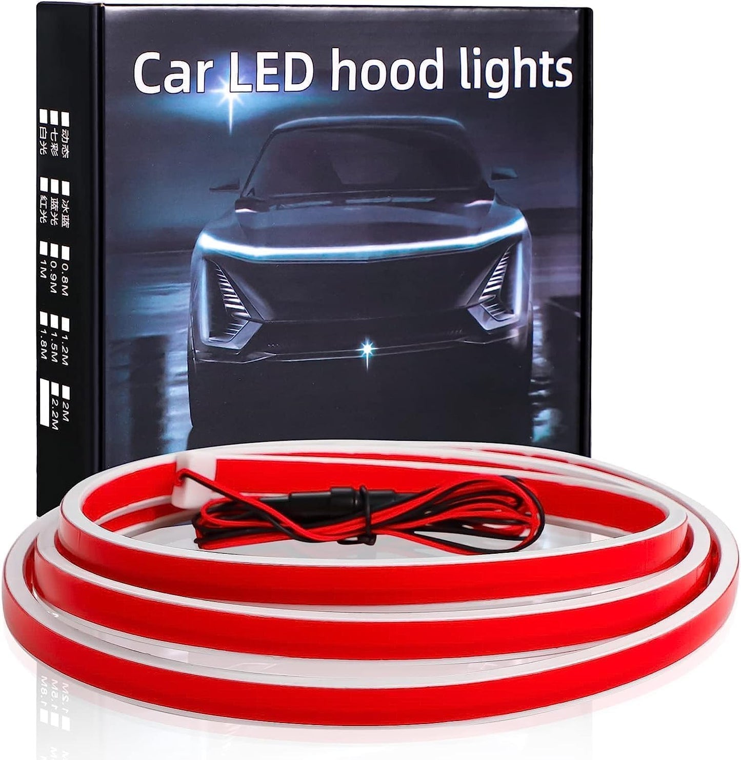 Car LED Hood Light Strip, 70 Inch 12V Flexible Waterproof