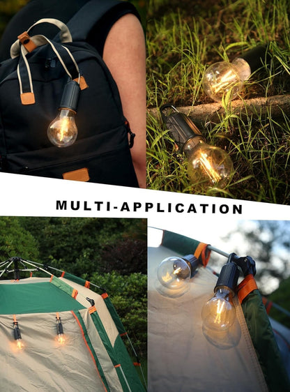 Rechargeable LED Light Bulb, Waterproof LED Tent Lights with USB Cable, 3 Modes Camping Lantern, Hanging Lamp for Hiking, Emergency, Camping, Household, & Car Repairing