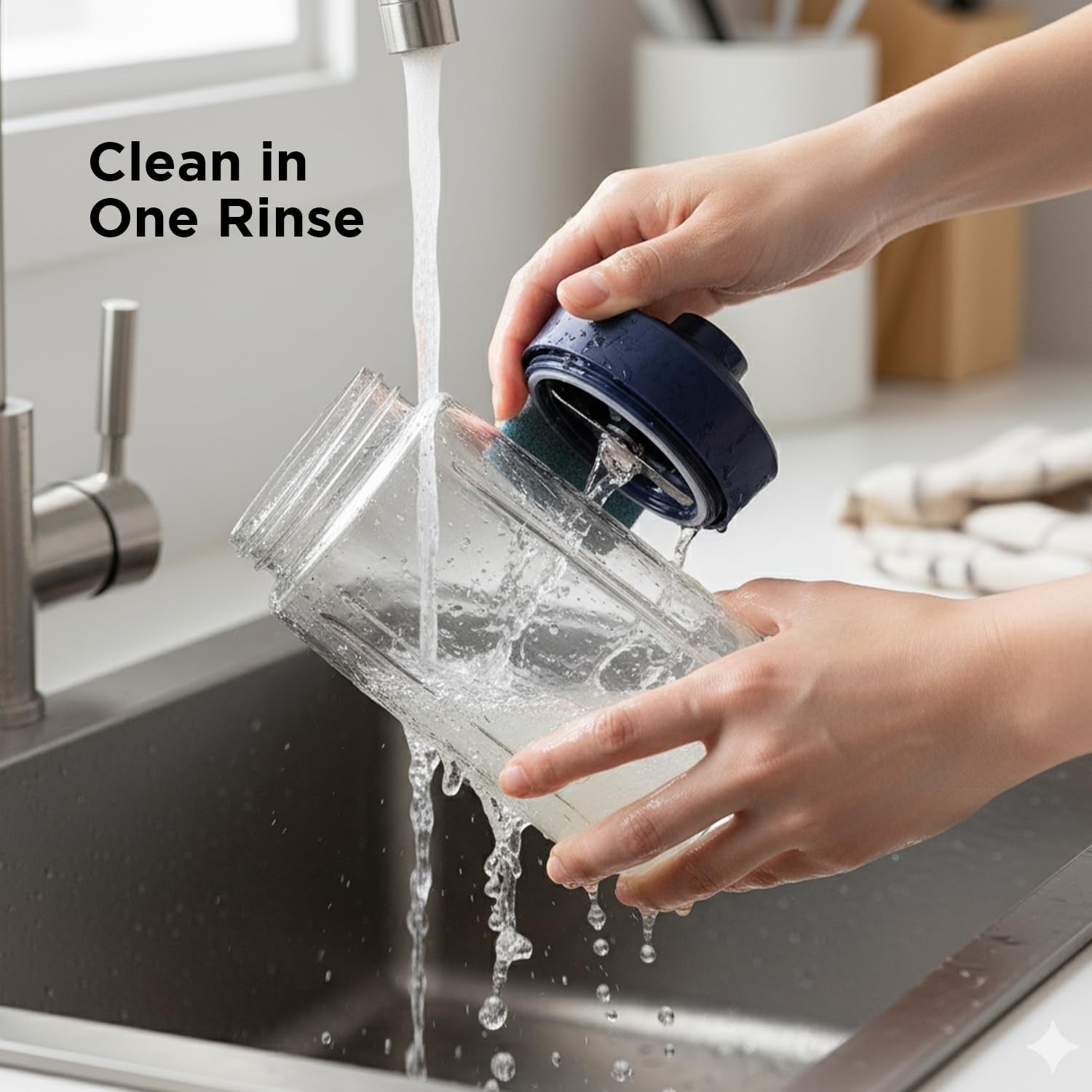 Portable Blender Electric Juicers Fruit Mixers USB Rechargeable Smoothie Mini Personal Juicer 6 Blades 3Gears With 1500 Mah