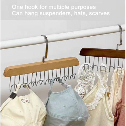 Wooden sling hanger multi-functional underwear vest tie hook