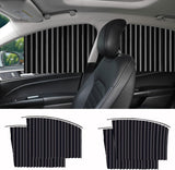 4pcs Car Privacy Curtains (Black)