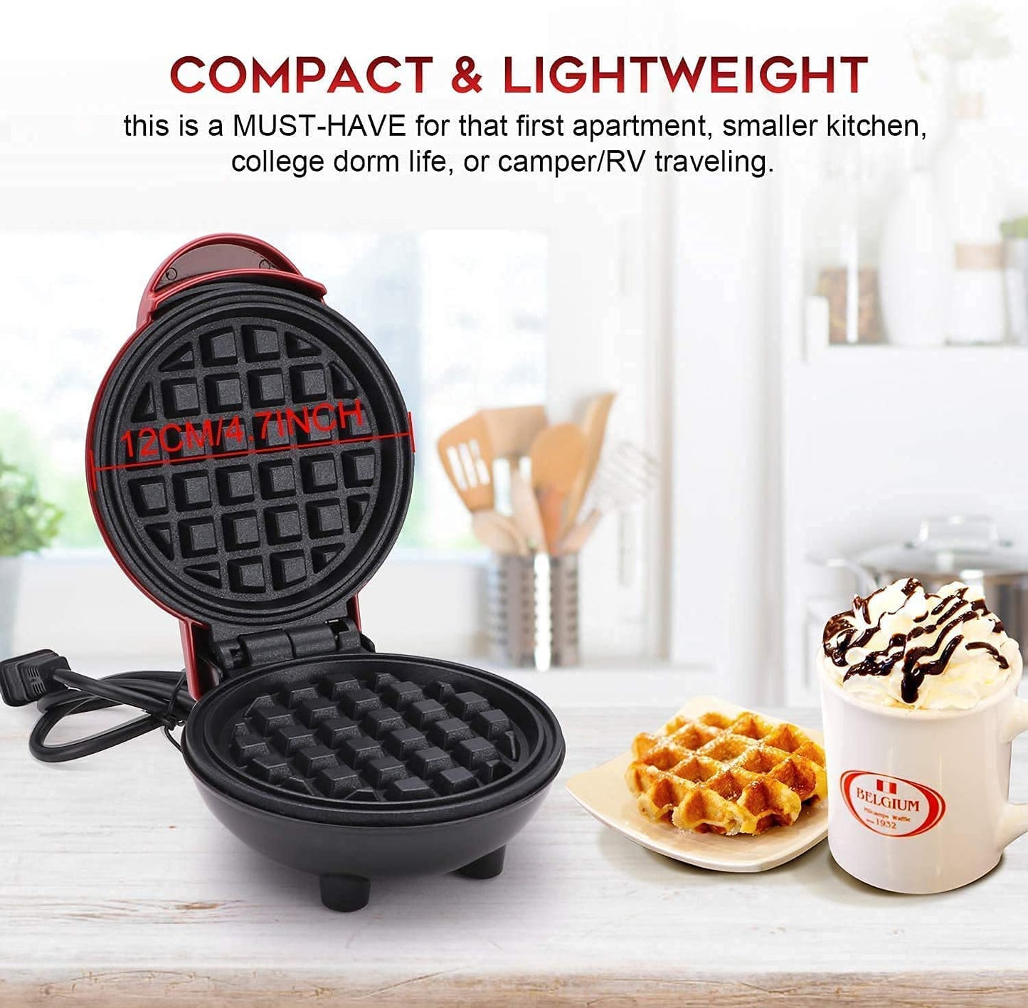 PORTABLE MINI WAFFLE MAKER