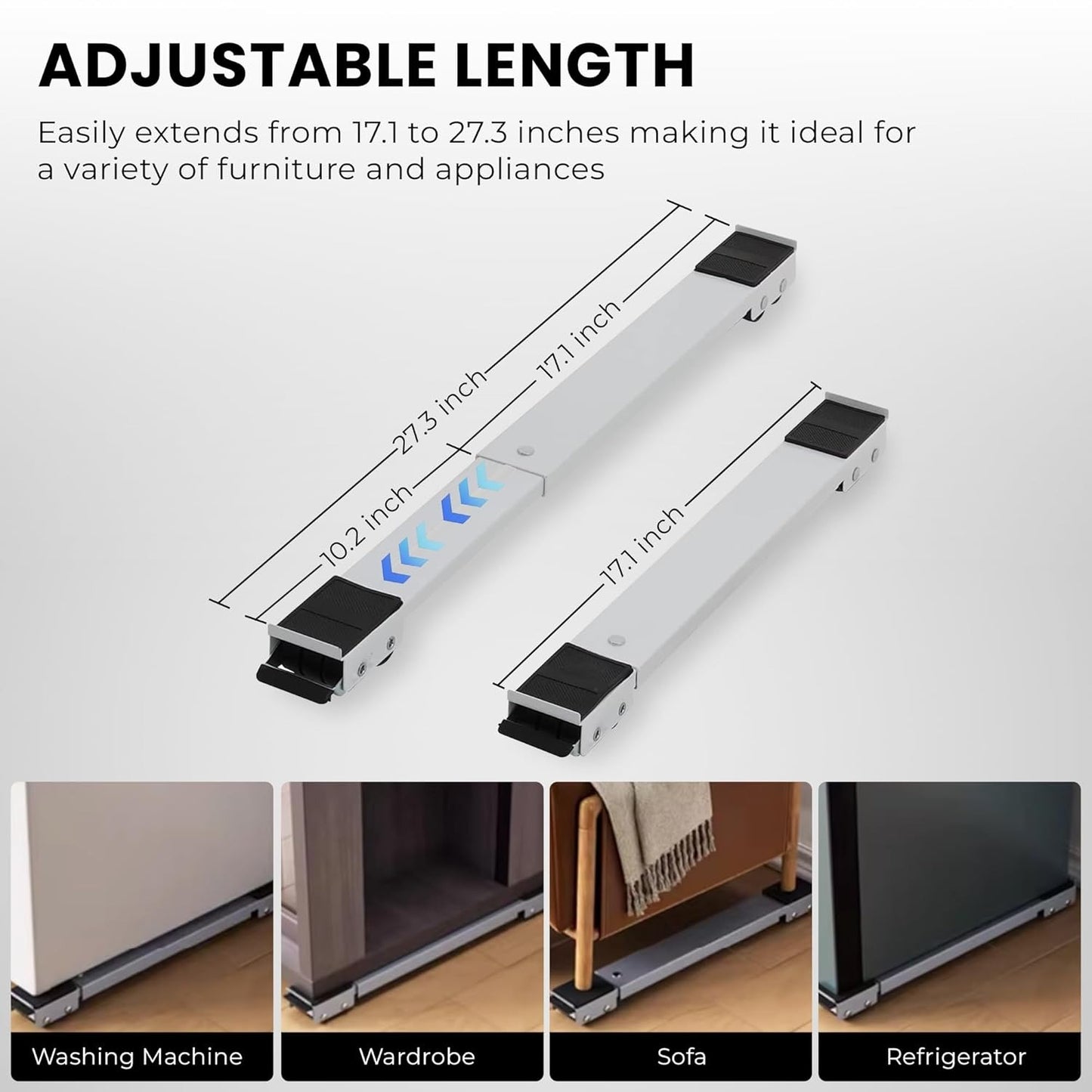 Heavy Load Furniture Lifter Mover Tool Set - Moving Roller Wheel Set Easy and Safe Shifting Slider Tools