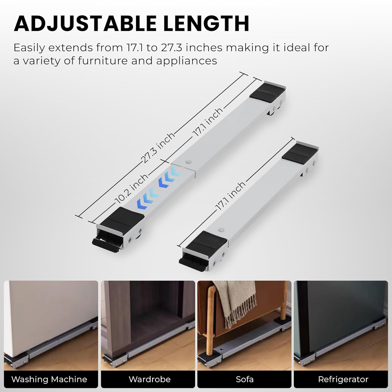 Heavy Load Furniture Lifter Mover Tool Set - Moving Roller Wheel Set Easy and Safe Shifting Slider Tools