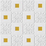 Wallpaper Stickers PE Foam Brick Design Golden tikdi