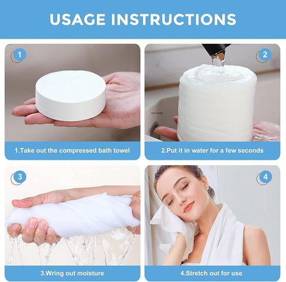 Bath Magic Towel Tablets for Travel Disposable Quick Dry 70 x 140cm