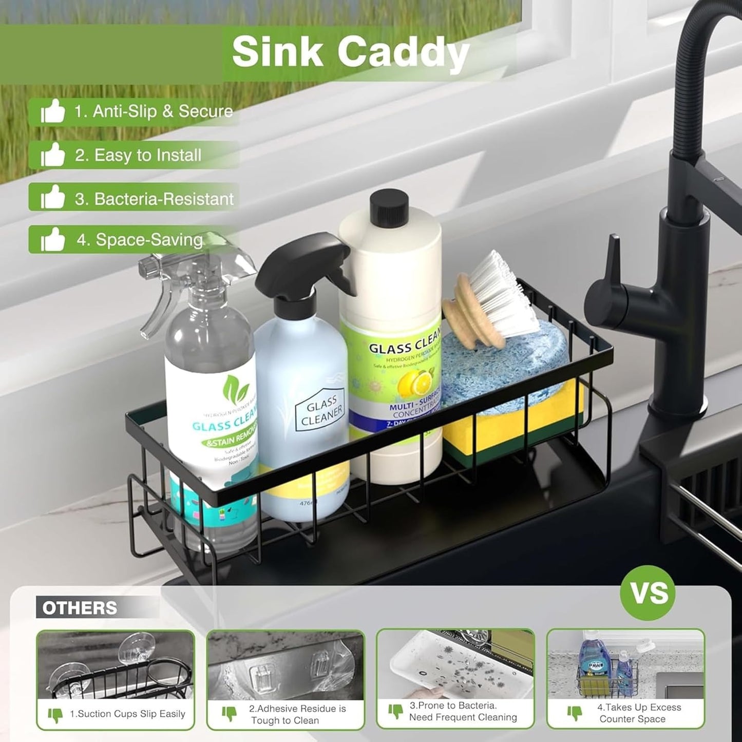 Kitchen Rack Stand Sink Sponge Organizers