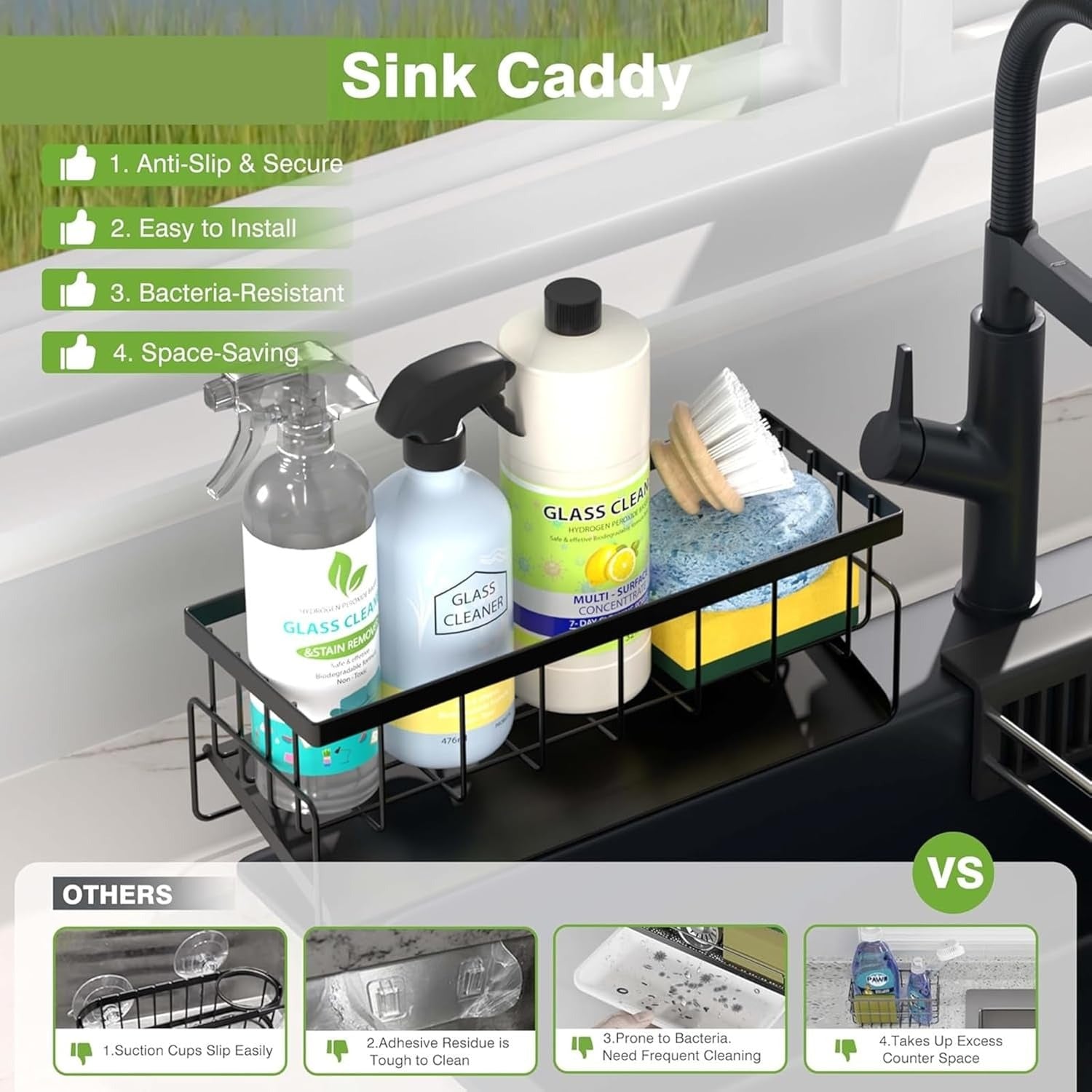 Kitchen Rack Stand Sink Sponge Organizers