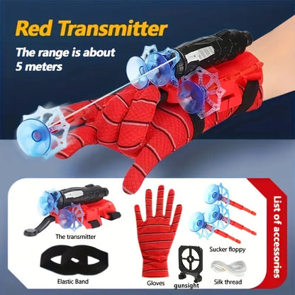 Spider Web Shooter Toys for Kids Real Gadget Toys for Boys Gloves Launcher Wrist Toy for School Fancy Dress Costume, Cosplay Launcher, Sticky Wall Soft Bomb Action Figures