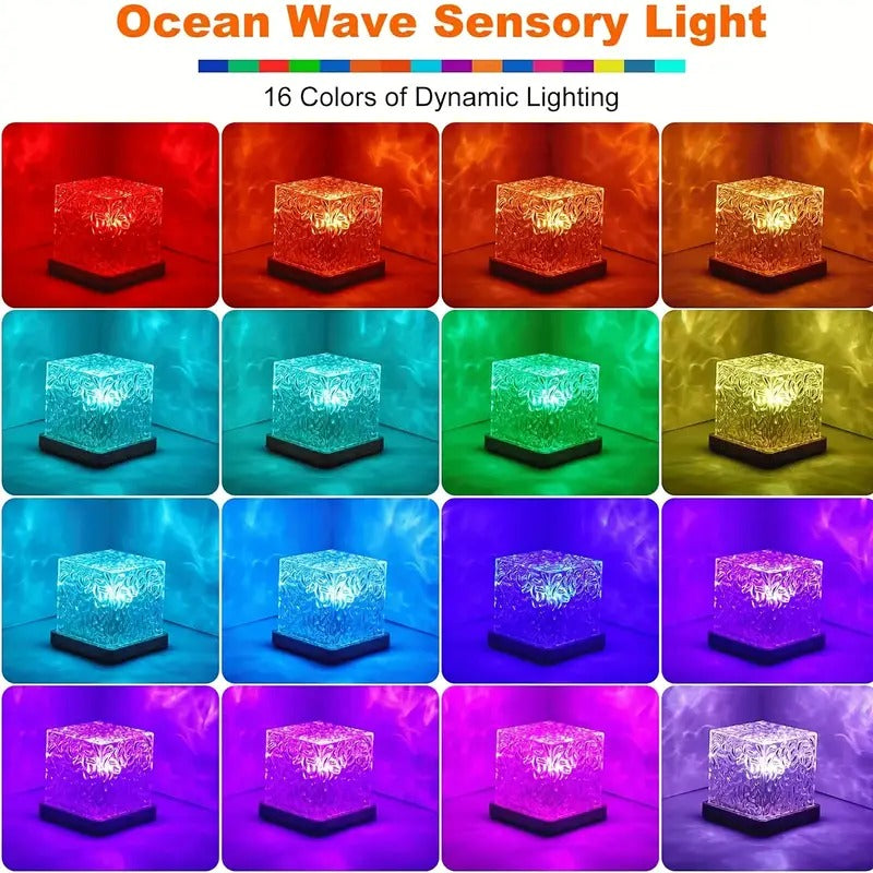 Ocean Wave Water Lamp, 3D Water Wave Effect LED Light Projector