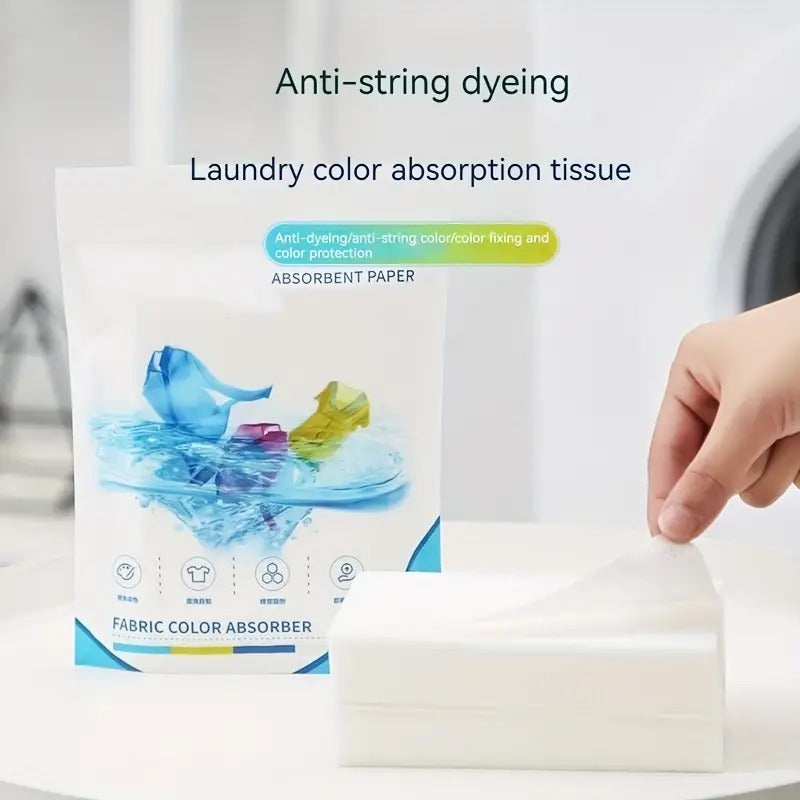 Fabric Clothes Color Absorb Paper for Washing Machine | Colour & Dirt Catcher anti-String Dyeing Laundry Paper Washing Machine Anti Dyeing Color Absorption Paper Wipe