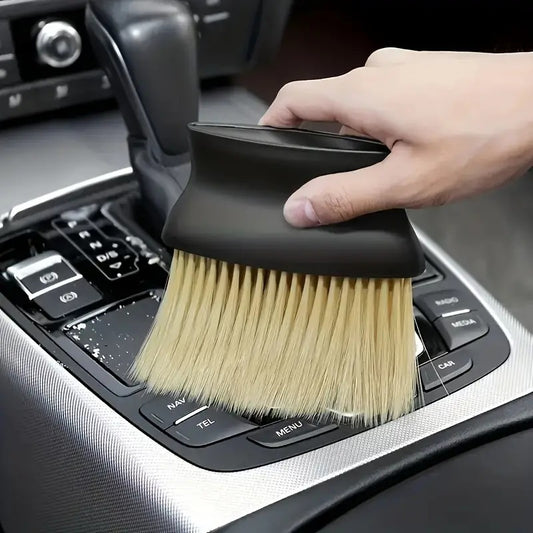 Car Interior AC Vents Cleaning Brush Soft Duster Interior Cleaning Dusting Tool for Automotive Accessory Car Cleaning Brush AC Vent Dashboard Dust Dirt Cleaner Gadgets Cleaning Brush (Black)