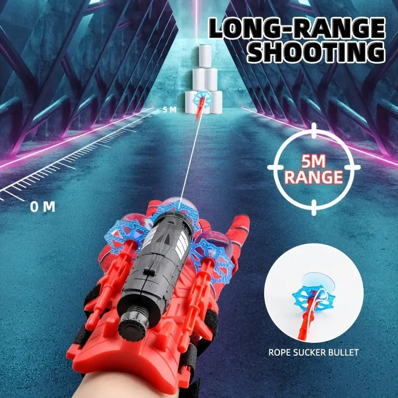 Spider Web Shooter Toys for Kids Real Gadget Toys for Boys Gloves Launcher Wrist Toy for School Fancy Dress Costume, Cosplay Launcher, Sticky Wall Soft Bomb Action Figures