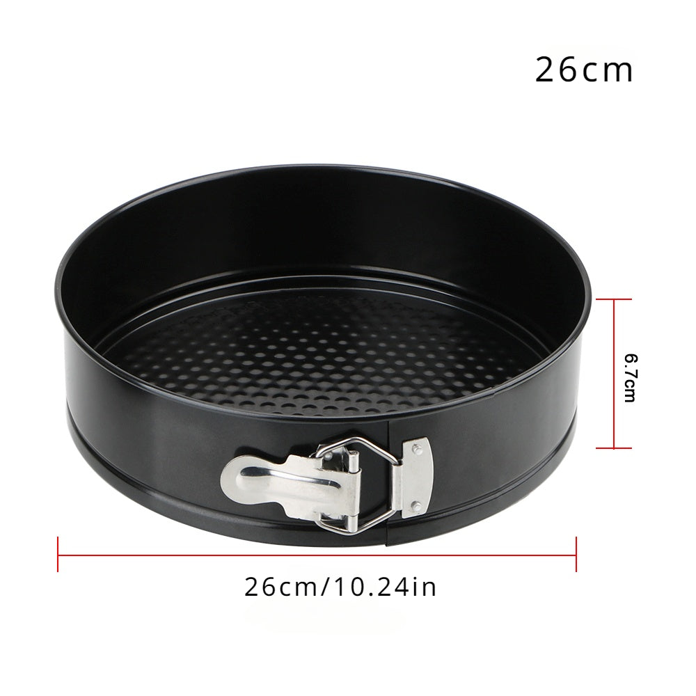 Cake Mould Tin Set of 3 Pieces Mold Heart, Round & Square Shape Cake Maker (Black, Non-Stick Coating), Steel