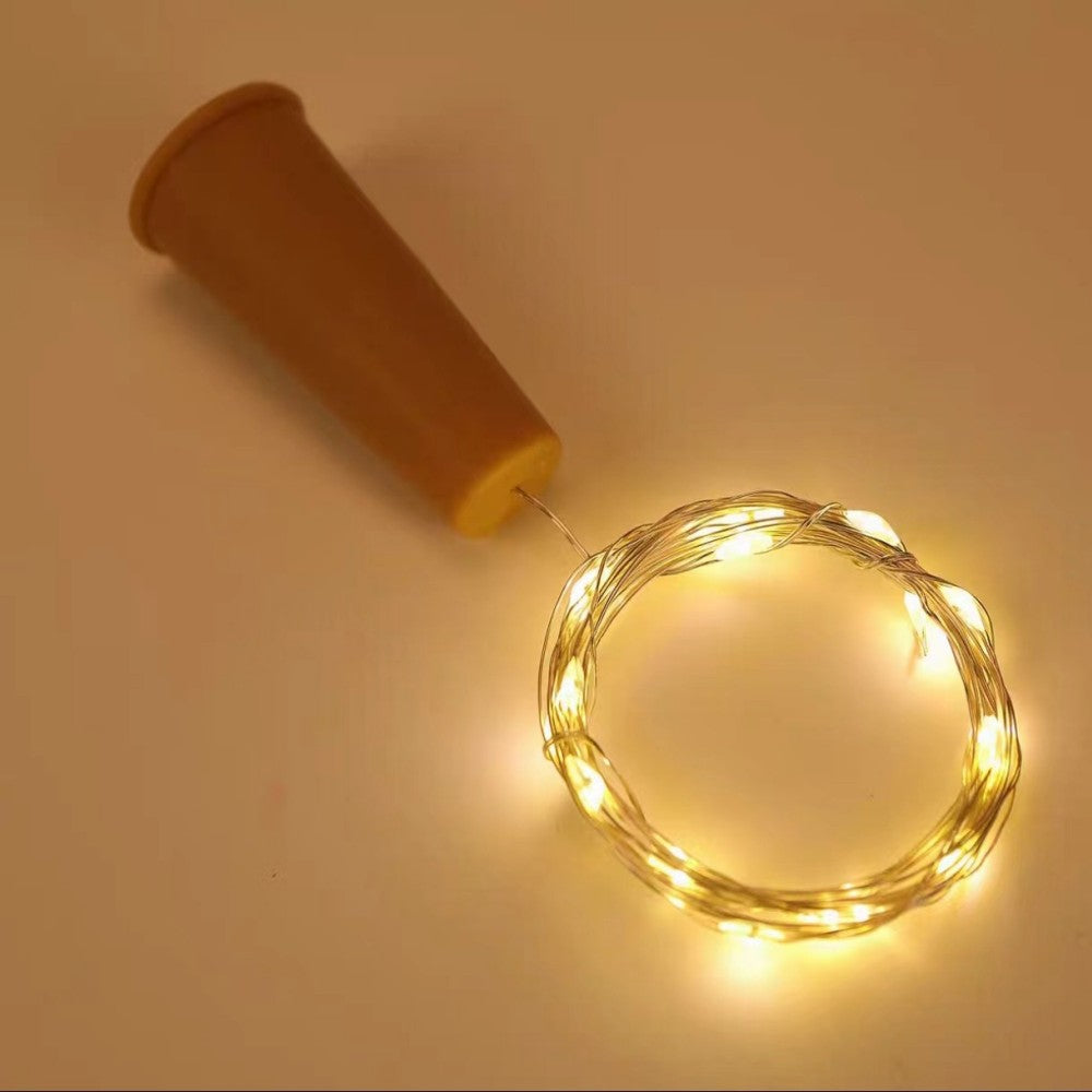 20 Led Wine Bottle Cork Copper Wire String Lights,2M Battery Operated