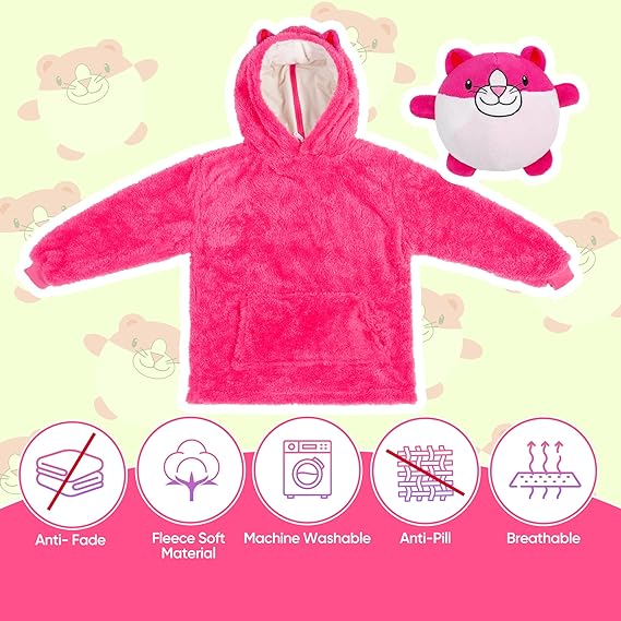 Kids Oversized Pet Hoodie Blanket