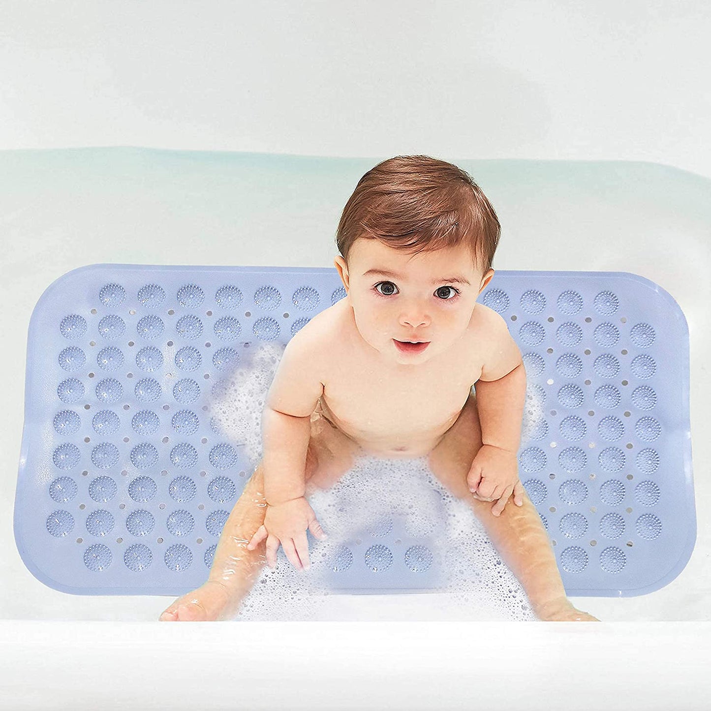 SQURE SHOWER MAT BLUE