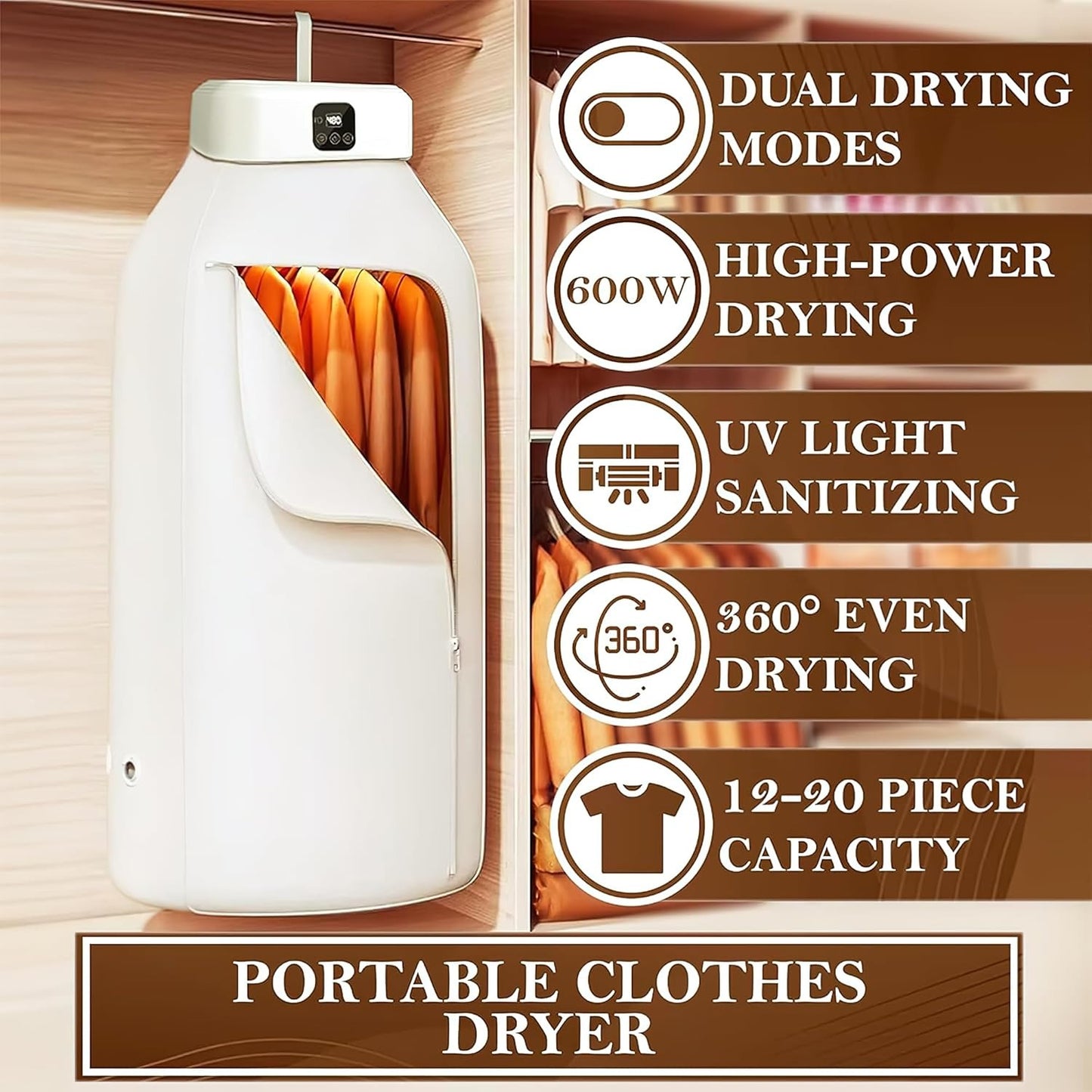 Portable Electric Cloth Dryer Warmer