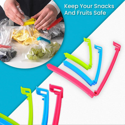 Food,Snack Pouch Bag Clip Sealer for Keeping Food Fresh for Home Kitchen | Plastic Camping Snack Air Tight Seal Sealing Bag Clips |Packet Vacuum Sealers Clip