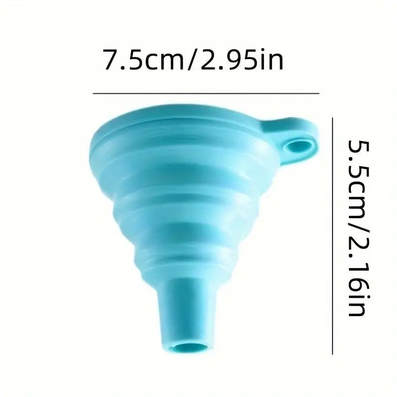 Kitchen Funnel Set Premium Food Grade Silicone Collapsible Funnel for Filling Bottles,Transferring Liquid, Powder Transfer Small Funnel