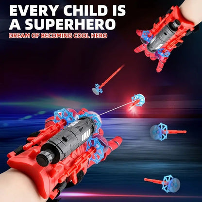 Spider Web Shooter Toys for Kids Real Gadget Toys for Boys Gloves Launcher Wrist Toy for School Fancy Dress Costume, Cosplay Launcher, Sticky Wall Soft Bomb Action Figures