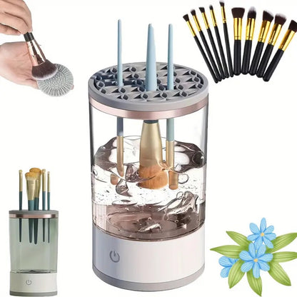 Electric Makeup Brush Cleaner,USB Automatic Cosmetic Brush Cleaner,Upgraded Electric Makeup Brush Cleaner for All Size Beauty Makeup Brushes,Auto-Rotating Brush Cleanser Deep Cleaning