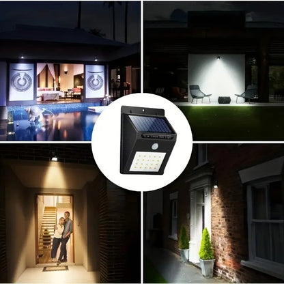 20 LED Wireless Security Solar Light Motion Sensor Wall and Lighting for (Multipurpose) Waterproof Bright Night Outdoor Lights with Powered Spotlight (Pack of 1)