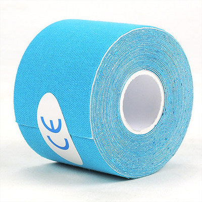 Athletic Sports Tape for Injury, Muscle Support, Pain Relief, Joint Support and Physiotherapy (5 m * 5 cm) (Blue)